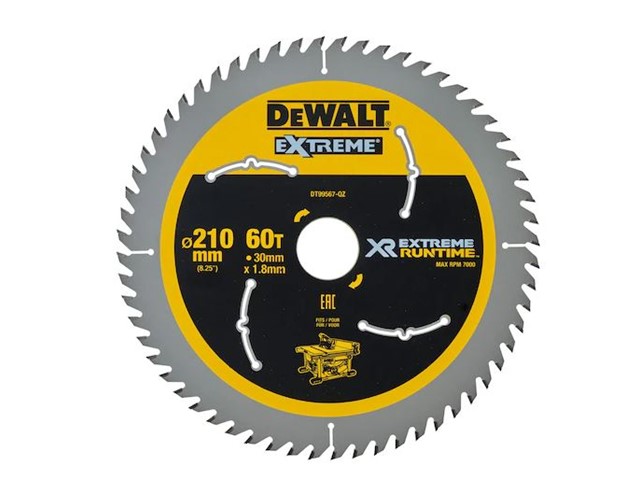 Žagin list Dewalt DT99567 EXTREME, Dimenzije: 210x30mm, Zob: 60