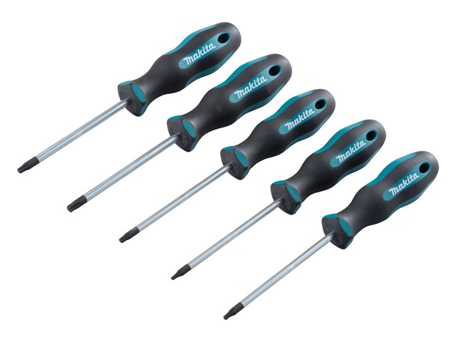 5-delni set izvijačev Makita, T10, T15, T20, T25, T30, 100mm, E-10534