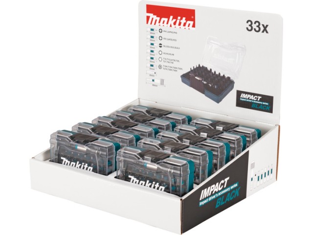 33-delni set za vijačenje Makita IMPACT BLACK, Pakiranje: 10setov, E-12441-10