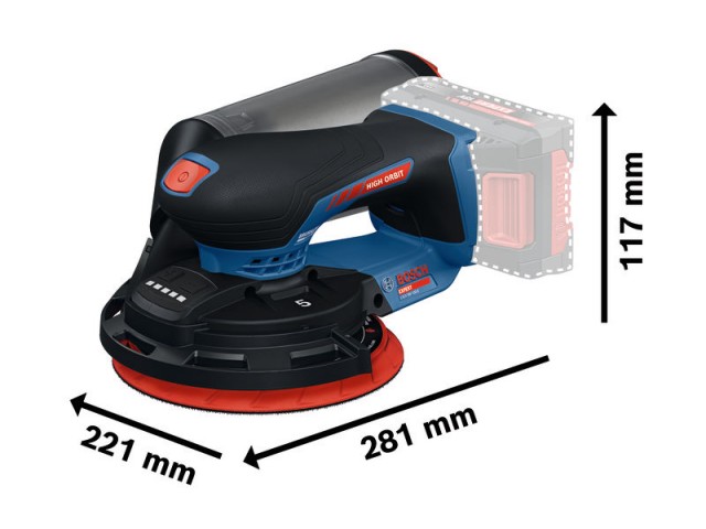 Akumulatorski ekscentrični brusilnik Bosch Expert EXEX 18V-150-5, 0601372901