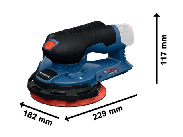 Akumulatorski ekscentrični brusilnik GEX 12V-150-3 solo, 0601373301
