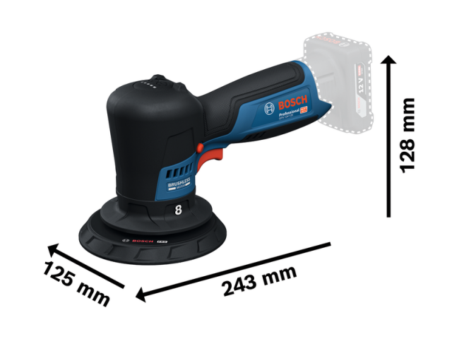 Akumulatorski ekscentrični polirni stroj GPX 12V-125, 06019L4100