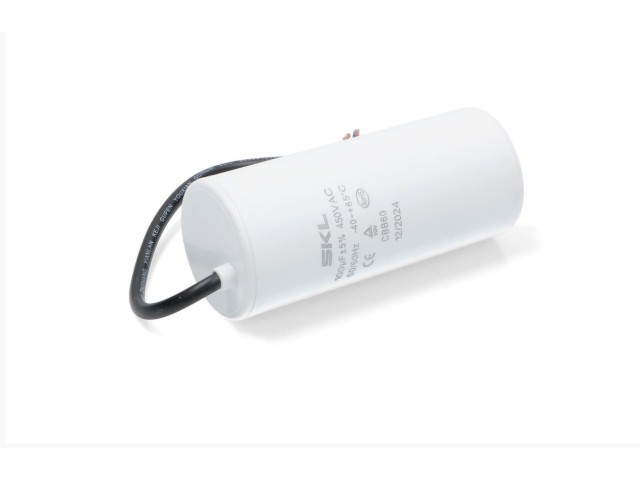 Kondenzator 100µF, SKL, CBB60, 450VAC, Vrvica, Dimenzije: 53x124mm, CAP642UN