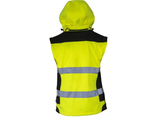 Odsevna SOFTSHELL jakna Lahti PRO s snemljivimi rokavi, rumena, S-3XL