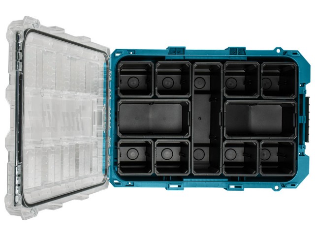 Globok srednji organizator Makita MAKTRAK s prozornim pokrovom, P-91045