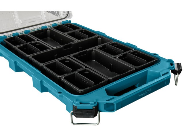 Nizek srednji organizator Makita MAKTRAK s prozornim pokrovom, P-91051
