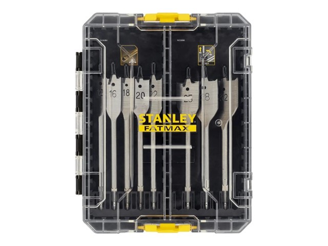Set ploščatih svedrov za les Stanley FATMAX, 12–32 mm, 8-delni
