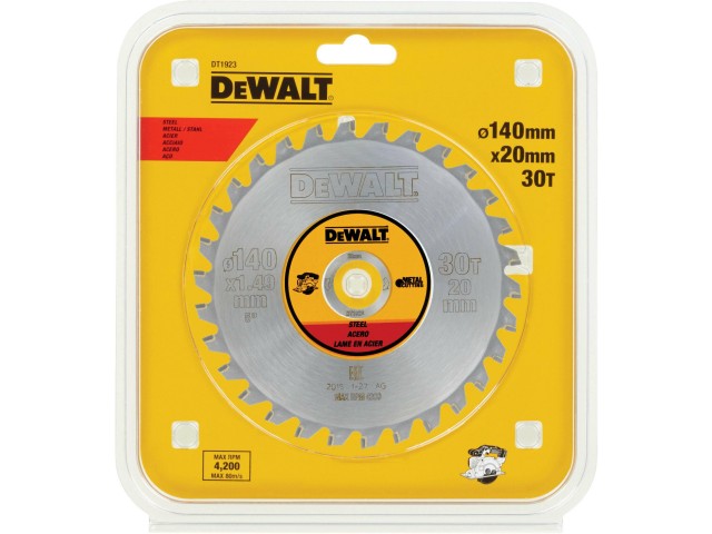 Žagin list Dewalt DT1923 za kovino, Dimenzije: 140x20mm, Zob: 30