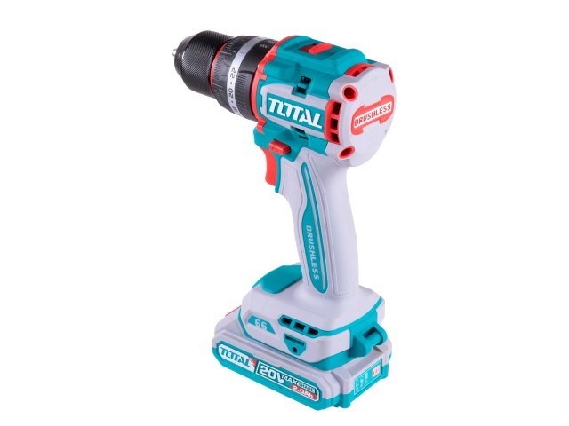 Kompaktni brezkrtačni akumulatorski vrtalnik Total 2000prm/66Nm/P20S/ INDUSTRIAL, TIDLI206681