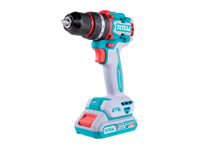 Kompaktni brezkrtačni akumulatorski vrtalnik Total 2000prm/66Nm/P20S/ INDUSTRIAL, TIDLI206681