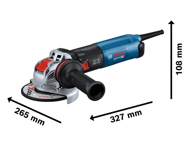 Kotni brusilnik Bosch s sistemom X-LOCK GWX 17-125 S, 125mm, 2.2kg, 06017D2300