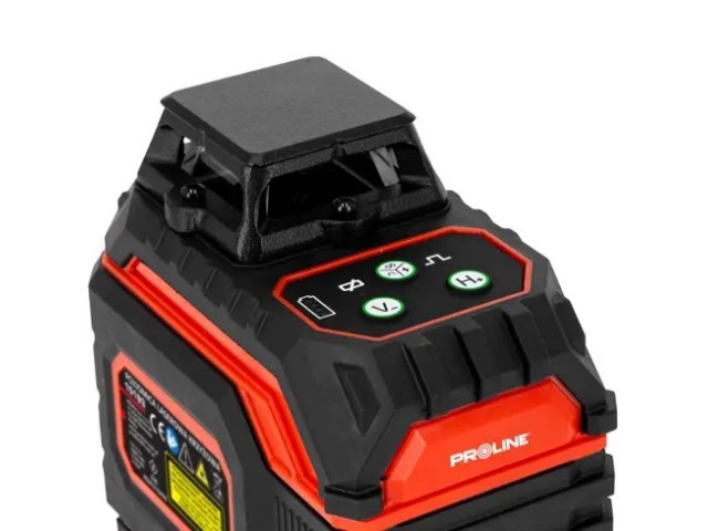 Križno linijski laser Proline zeleni 4 žarki, 25m, 360°
