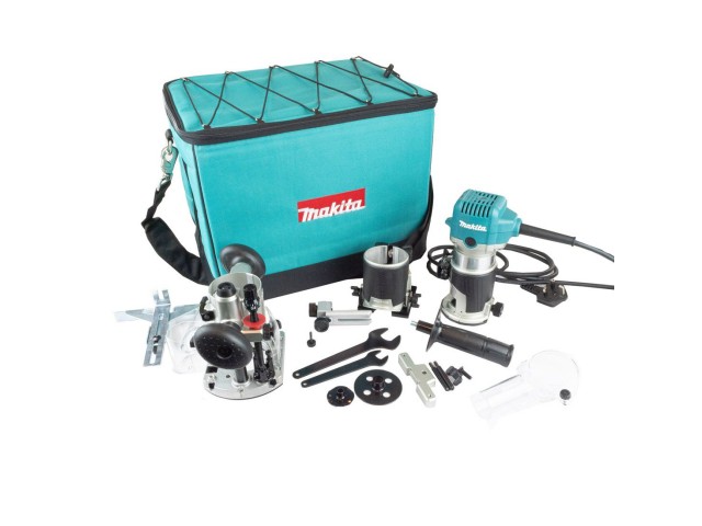 Električni enoročni rezkalnik Makita RT0702CX2 v torbi
