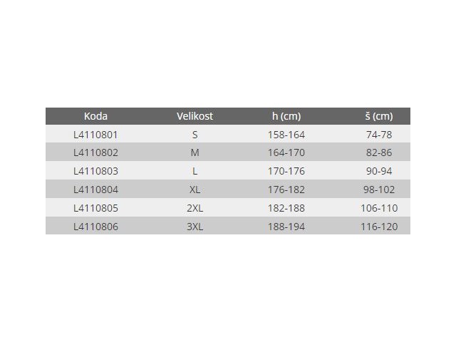 Podložene hlače z naramnicami Lahti PRO, siva, S-3XL
