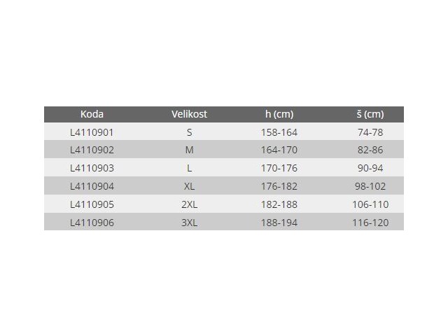 Podložene hlače z naramnicami Lahti PRO, črno-siva, S-3XL