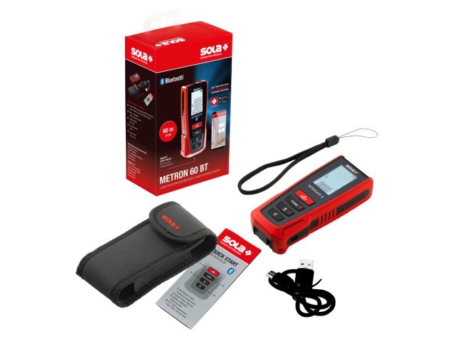 Laserski merilnik razdalje Sola, METRON 60 BT, 0,05 - 60 m, 71027101