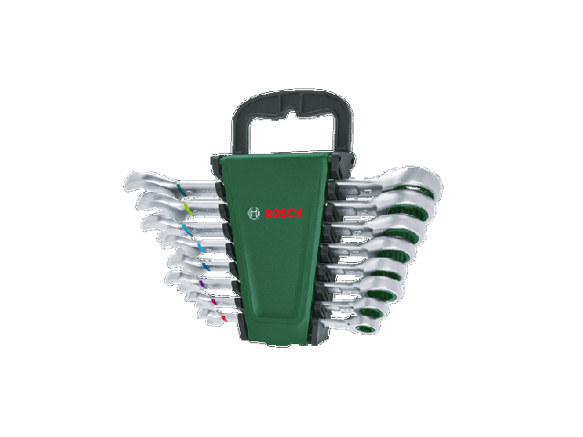 8-delni komplet Bosch kombiniranih ključev z ragljo, 1600A027PS