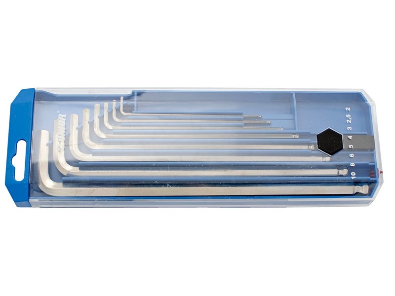 Garnitura dolgih inbus ključev za kotno vijačenje v plastični škatli UNIOR 220/3SLPB2