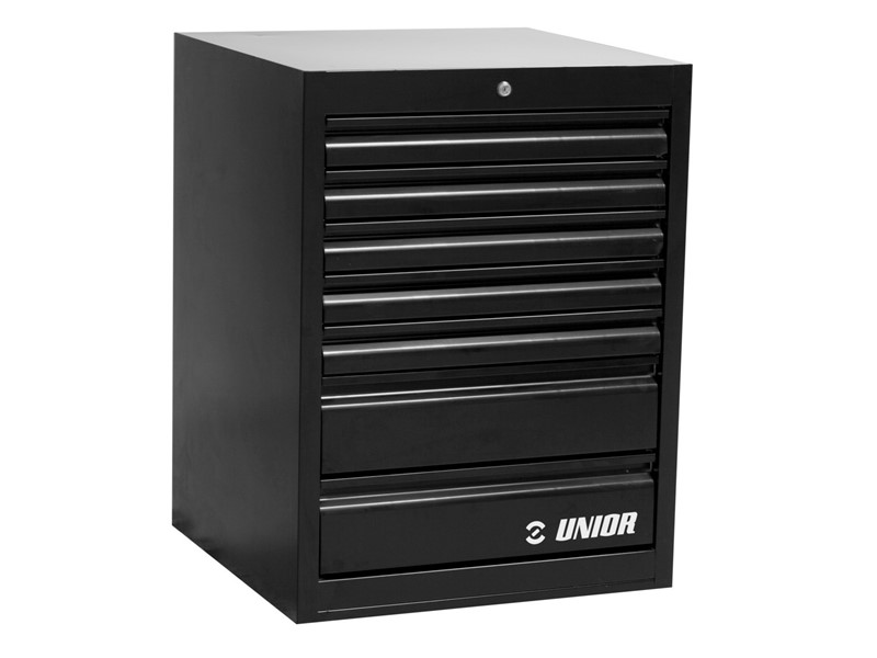 Predalnik, široki, s 7 predali UNIOR 990WD7-BLACK