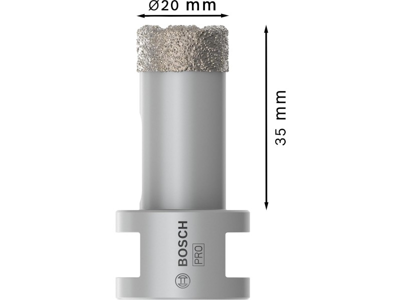 Vrtalna krona Bosch PRO Ceramic dry, Dimenzije: 20 x 35 x 22,23 mm, 2608587115