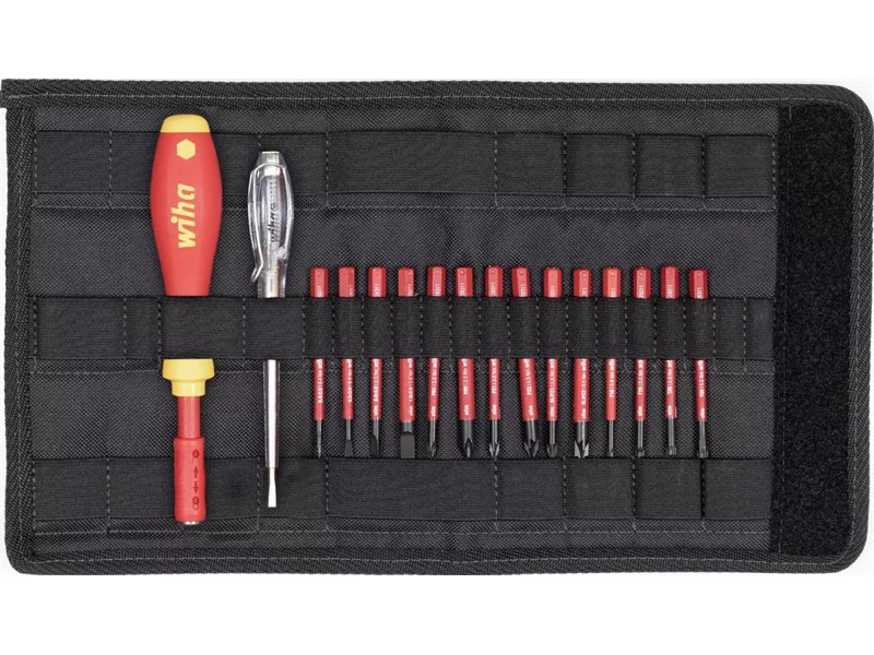Set izoliranega izvijača in nastavkov Wiha slimVario, 36068