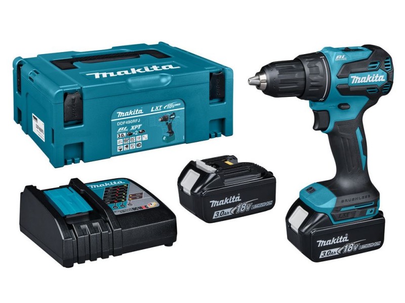 Akumulatorski vrtalnik-vijačnik Makita DDF490RFJ