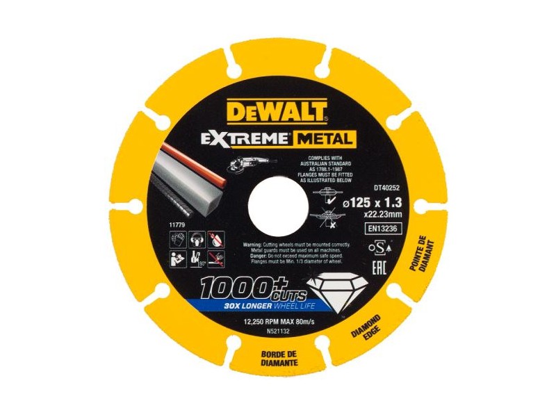DEWALT Diamantno rezilo EXTREME METAL 125 x 1,3 mm, DT40252