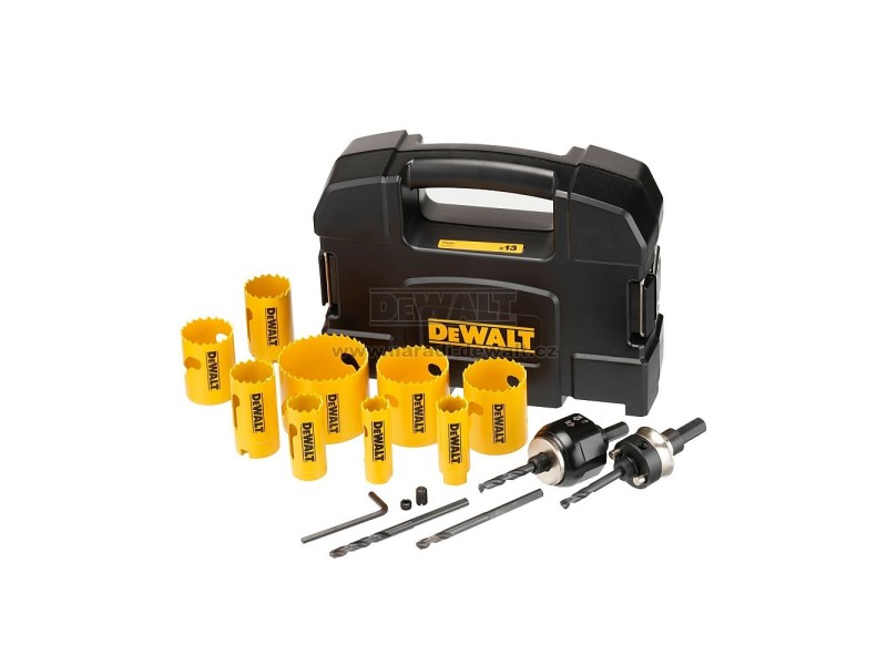 13 delni set BIM kronskih žag DeWalt 2x adapter in 2x centrirni sveder DT90361