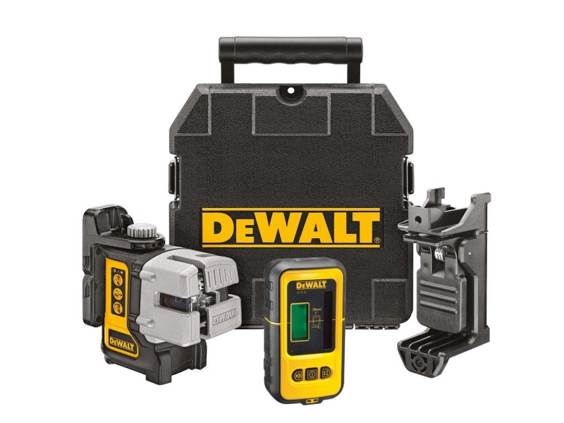 Križno linijski laser z detektorjem Dewalt DW089KD 