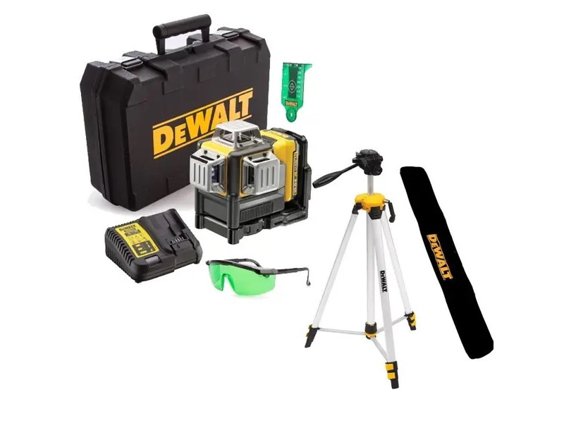 Akumulatorski križno linijski laser Dewalt DCE089D1G + Stojalo za laser DE0881, DCE089D1G SET