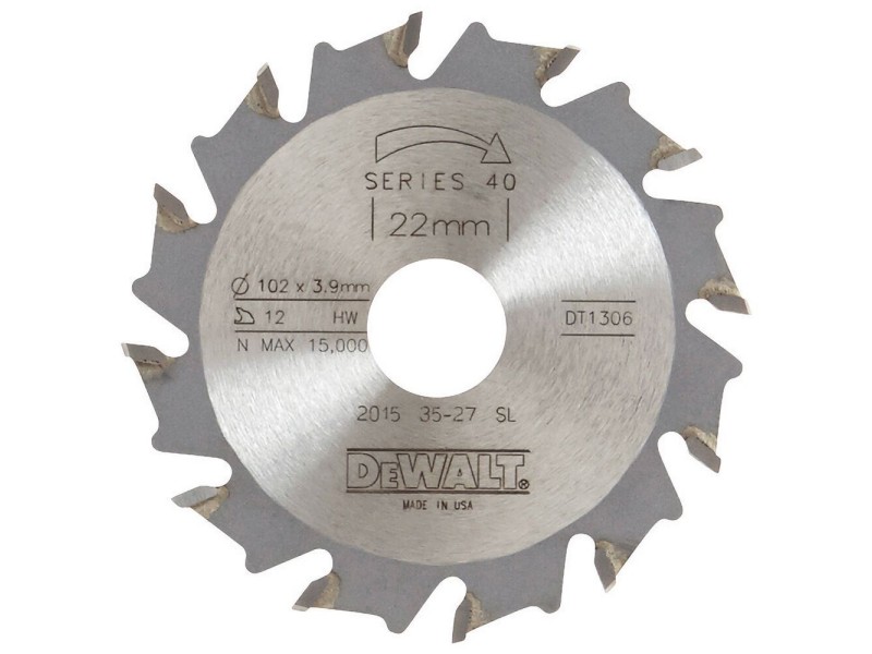  Žagin list Dewalt za rezkar Dimenzije:102/22 mm,12ZOB, DT1306