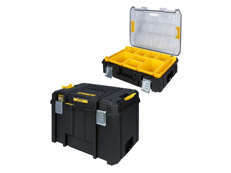 Kovček in komplet organizatorjev, DeWalt, TSTAK IP54, DWST83520-1