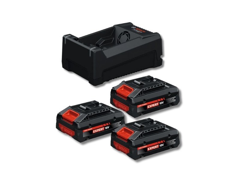 Začetni komplet Bosch EXPERT 3 x EXBA18V-40 + GAL 12V/18V-80, 0615V0005X