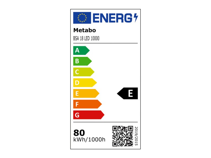 Akumulatorska svetilka za gradbišča Metabo BSA 18 LED 10000, 18V, 10.000lm, 4.1kg, 601506850