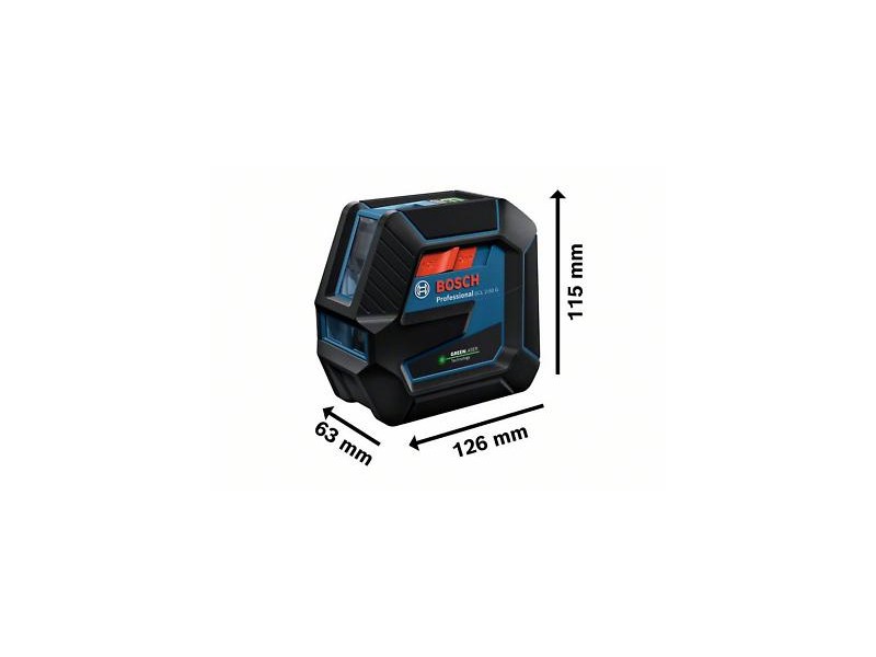 Kombinirani laser Bosch GCL 2-50G + 4xbat.+ RM10, kovček, ± 0,3 mm/m, 15M, ± 4°, 0,58kg, 0601066M02