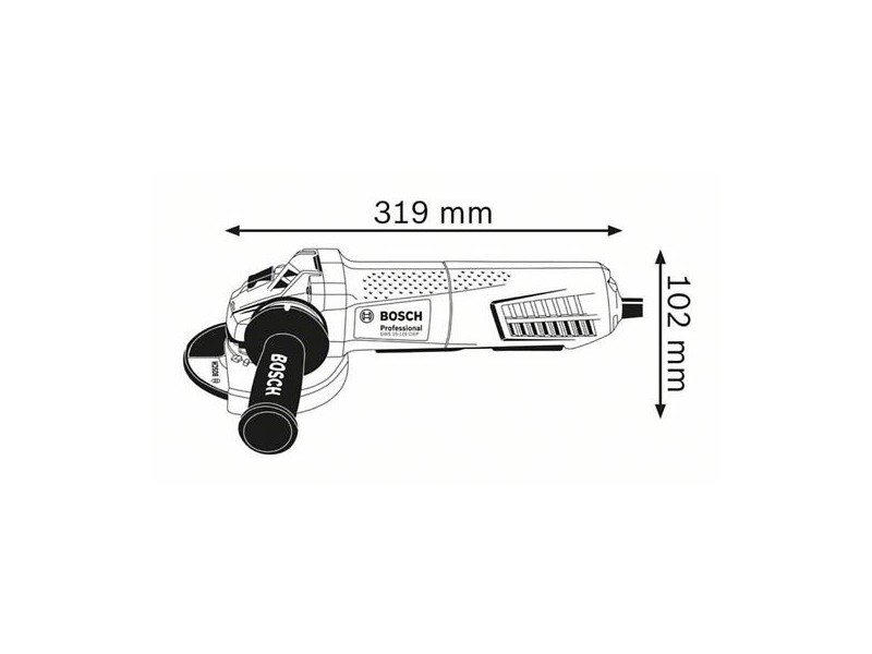 Kotni brusilnik Bosch GWS 15-125 CIEP, 1500 W, 125 mm, 2.800 – 11.500 min-1, 0601796202