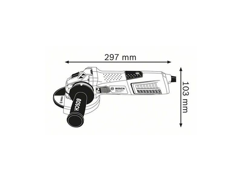 Kotni brusilnik Bosch GWS 13-125 CI, 1.300 W, 125 mm, 11.500 min-1, 2,3 kg, 060179E002