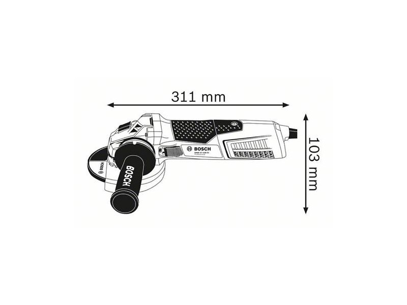 Kotni brusilnik Bosch GWS 19-125 CI, 1.900W, 125mm, 11.500 min-1, 2.4kg, 060179N002