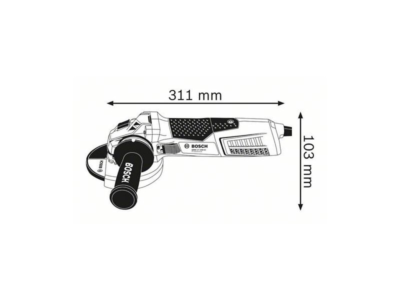 Kotni brusilnik Bosch GWS 19-150 CI, 1.900 W, 150mm, 9.700 min-1, 2,4 kg, 060179R002