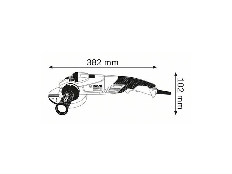 Kotni brusilnik Bosch GWS 18-125 SL, 1.800W, 125mm,2.800 – 12.000 min-1,2.5kg, 06017A3200