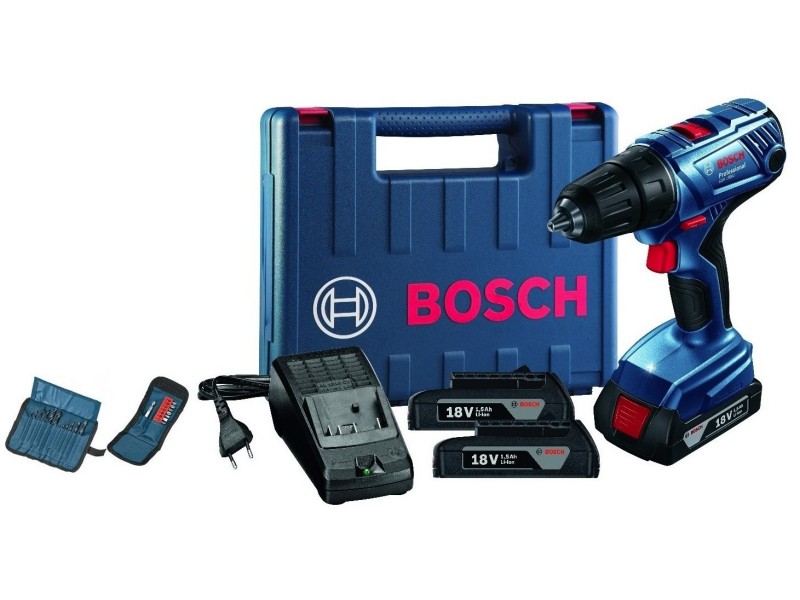 Akumulatorski vrtalni vijačnik Bosch GSR 180-LI,18 V, 10 mm 21/54/- Nm, 06019F810A