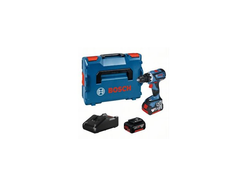 Akum.vrtalnik vijačnik Bosch GSR 18V-60C,L-Boxx,2xGBA 18V 5,0 Ah+GAL18V-40,10 mm, 06019G110D