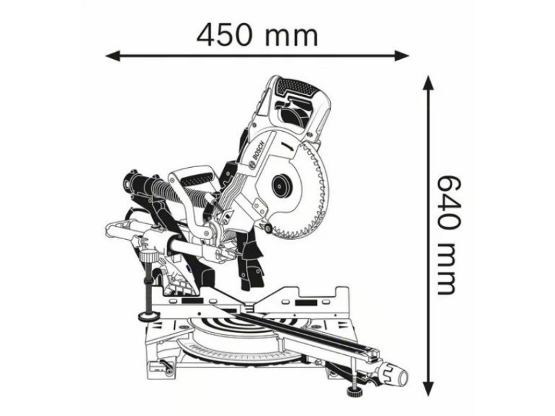 Potezna žaga Bosch GCM 8 SDE, 1.600W, 216 mm, 18,5kg, 0601B19200