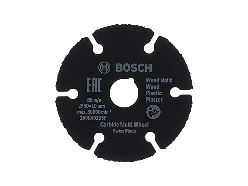 Rezalna plošča Bosch Carbide Multi Wheel, 50x10mm, 1600A01S5X