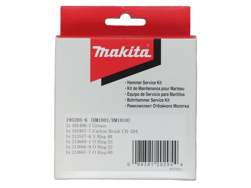 Servisni komplet udarno kladivo Makita, za HM1801, HM1810, 195205-6
