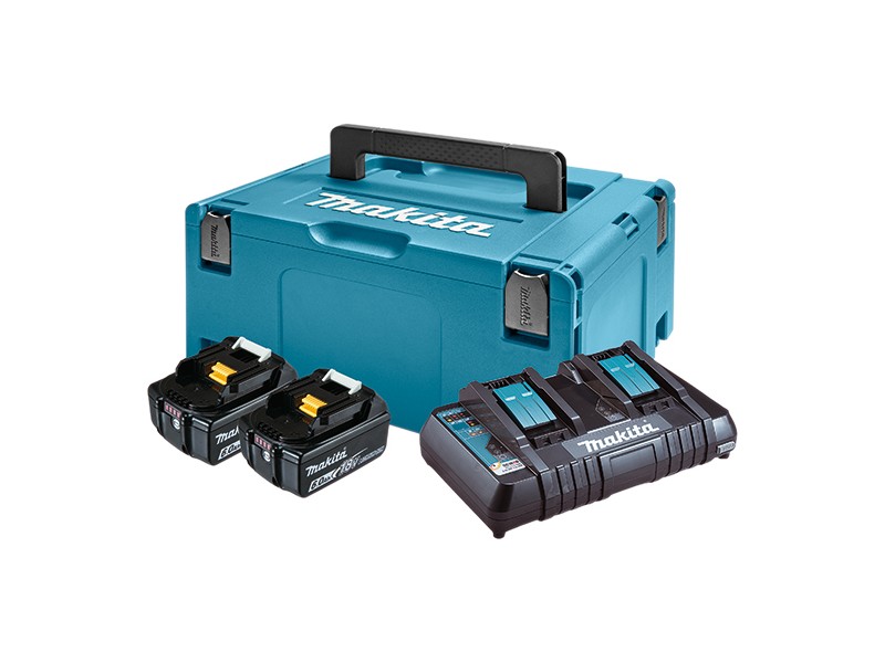 LXT Power set Makita v kovčku Makpac, Tip3,BL1860Bx2,DC18RD, 18V, 6,0Ah, 198077-8