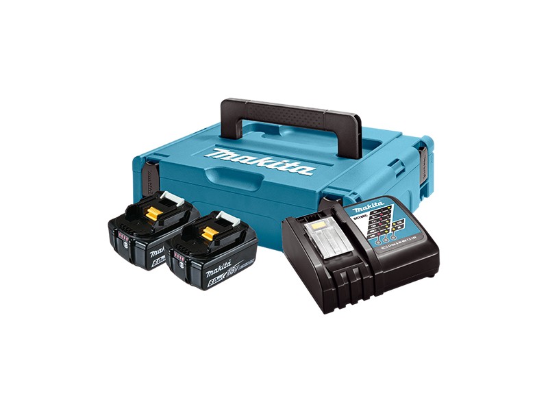 LXT Power set Makita v kovčku Makpac, Tip1,BL1860Bx2,DC18RC, 18V, 6,0Ah, 198116-4