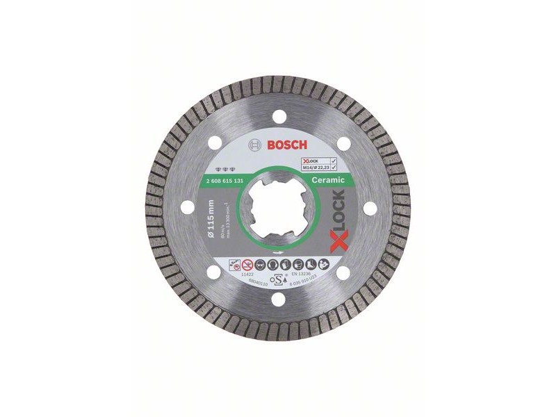 X-LOCK Bosch Best for Ceramic Extraclean Turbo, Dimenzije: 115x22,23x1,4x7mm, 2608615131