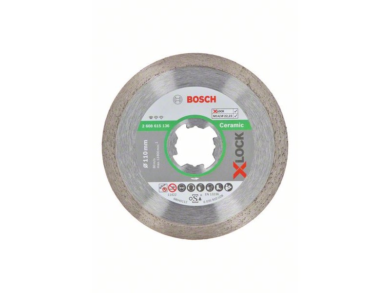 X-LOCK Bosch Bosch Standard for Ceramic, Dimenzije: 110x22,23x1,6x7,5mm, 2608615136