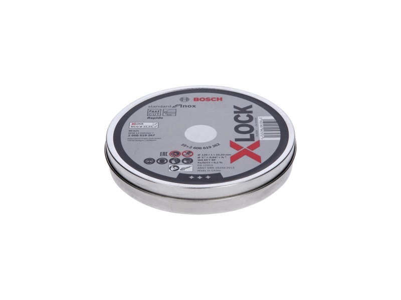 X-LOCK Bosch Bosch Standard for Inox, ravna, Pakiranje: 25kos, Dimenzije: 125x1x22,23mm, 2608619262